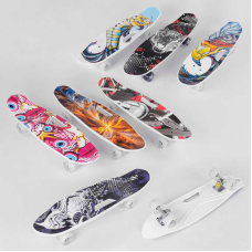 Скейт Пенні борд круізер з ручкою C 40311 (8) Best Board, колеса PU світяться, дошка = 65см, 7 ВИДІВ, ВИДАЄТЬСЯ ТІЛЬКИ МІКС ВИДІВ !!!!!