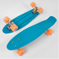 Скейт Пенні борд 3131 (8) Best Board, БІРЮЗОВИЙ, дошка = 55см, колеса PU зі світлом, діаметр 6 см