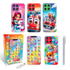 Смартфон 84905 (96) “WToys“,  3 види, ОЗВУЧУВАННЯ УКРАЇНСЬКОЮ МОВОЮ, вбудований акумулятор,кабель USB Type-C, загадки, скоромовки, казки, вікторина, підсвічування, 23 теми, в коробці, МІКС ВИДІВ