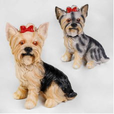 Собачка Q 9899-761 (24/2) “Йоркширський тер“єр“, 2 види, поза - сидячи, 23х15.5х29см, гумова з м“яким наповнювачем, в пакеті