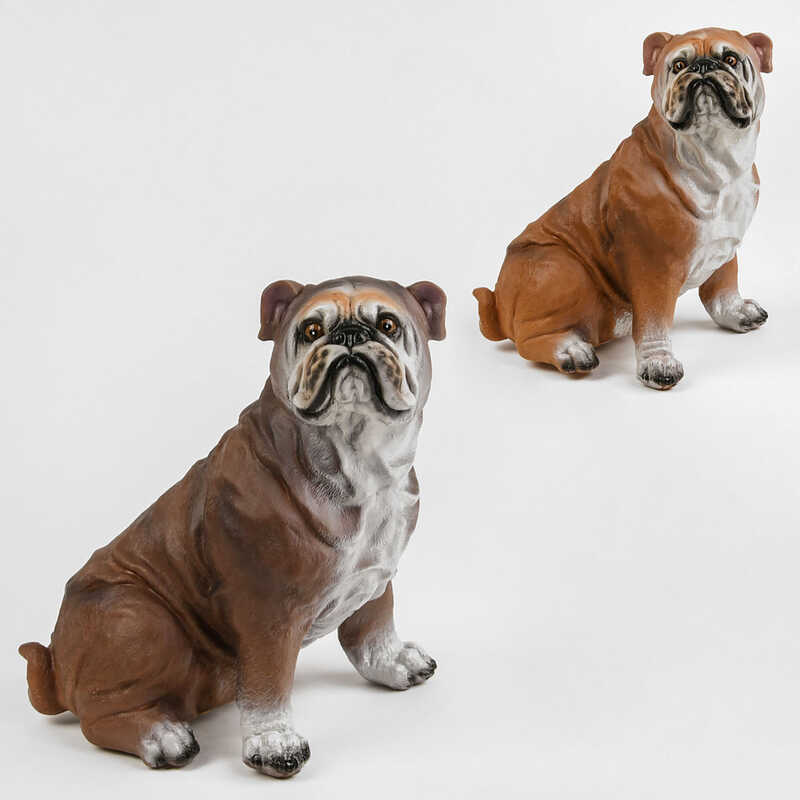 Собачка Q 9899-770 (24/2) “Бульдог“, колір рудий та чорний, висота 30 см, 2 види
