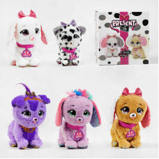 Собачка інтерактивна M 15317 (48) 5 видів, гавкає, реагує на дотик, сідає, лягає, піднімає лапки, ВИДАЄТЬСЯ ТІЛЬКИ МІКС ВИДІВ