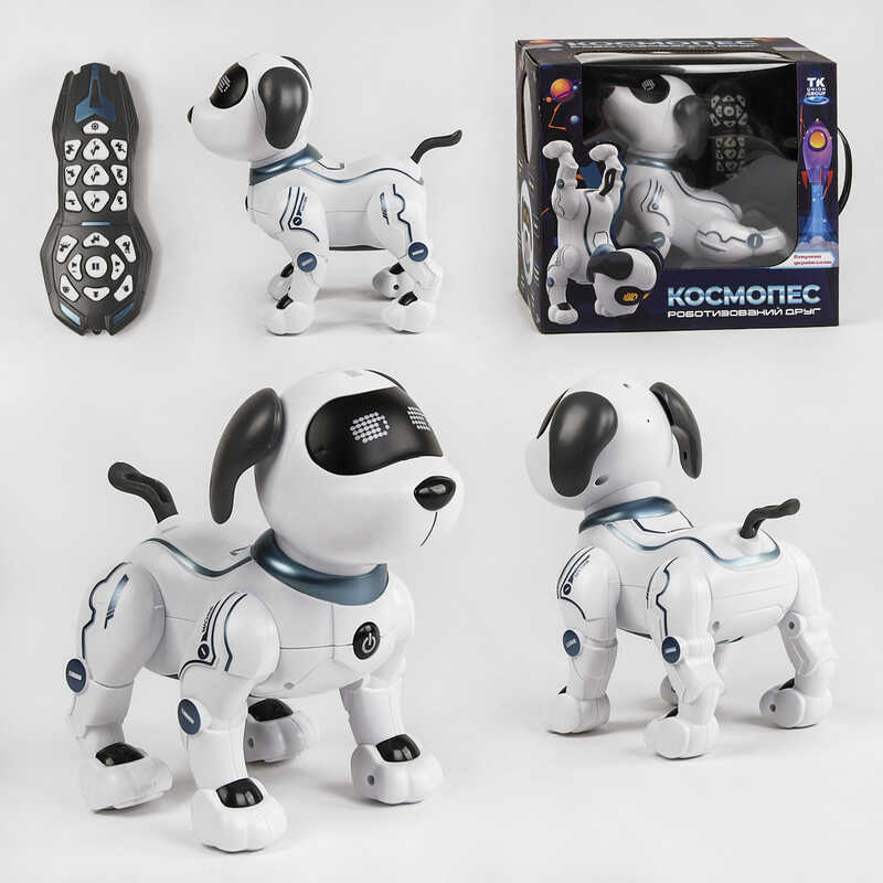 Собачка інтерактивна на р/к ТК-12302 (6)“TK Group“, УКРАЇНСЬКЕ ОЗУЧУВАННЯ, виконує команди, LED світло, розповідає казку, співає пісні, в коробці