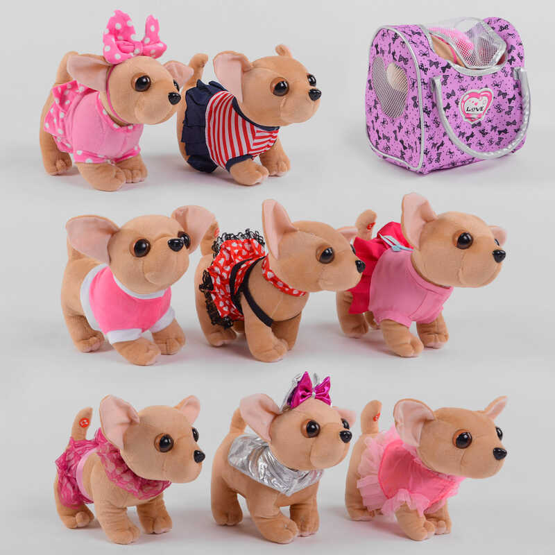 Собачка в сумці С 50083 (100) “Чихуахуа“, 8 видів, гавкає, в пакеті ВИДАЄТЬСЯ ТІЛЬКИ МІКС ВИДІВ