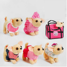 Собачка в сумці С 50085 (100) “Чіхуахуа“, 5 видів, гавкає, в пакеті, ВИДАЄТЬСЯ ТІЛЬКИ МІКС ВИДІВ