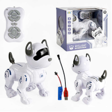 Собачка на радіокеруванні 3800 (18) акумулятор 3.7 V, звуки, мелодії, інструкція, сенсор на голові й спинці, в коробці