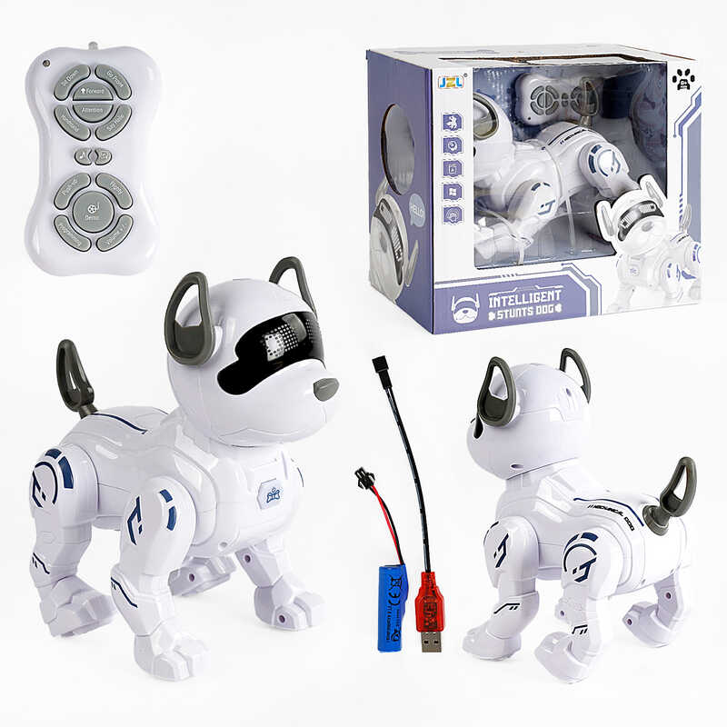 Собачка на радіокеруванні 3800 (18) акумулятор 3.7 V, звуки, мелодії, інструкція, сенсор на голові й спинці, в коробці