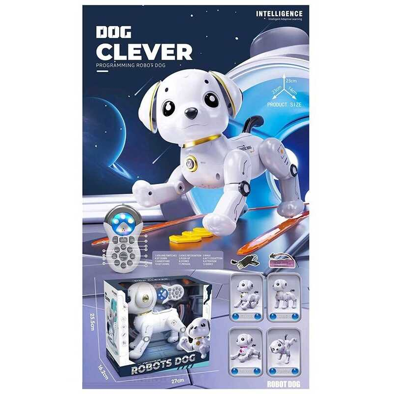 Собачка на радіокеруванні 799 D-7 (24) акумулятор 3.7 V, озвучення англ. мовою, казки, пісні, підсвічування, танцює, сенсор на голові, в коробці