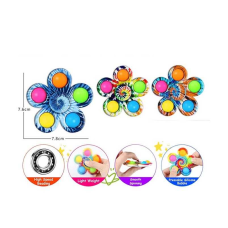 Спінер 2021-100 B (1000) 7,8*7,6 см, поп-іт, в пакеті, ВИДАЄТЬСЯ ТІЛЬКИ МІКС ВИДІВ