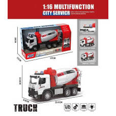 Спецтехніка GX 02 A (24) бетонозмішувач, масштаб 1:16, світло, звук, інерція, механічний обертовий барабан, гумові шини, в коробці