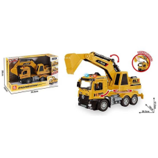 Спецтехніка 23088-1 (24) “Будівельний кран”, звук, підсвічування, інерція, гумові колеса, висувна стріла, масштаб 1:16, в коробці