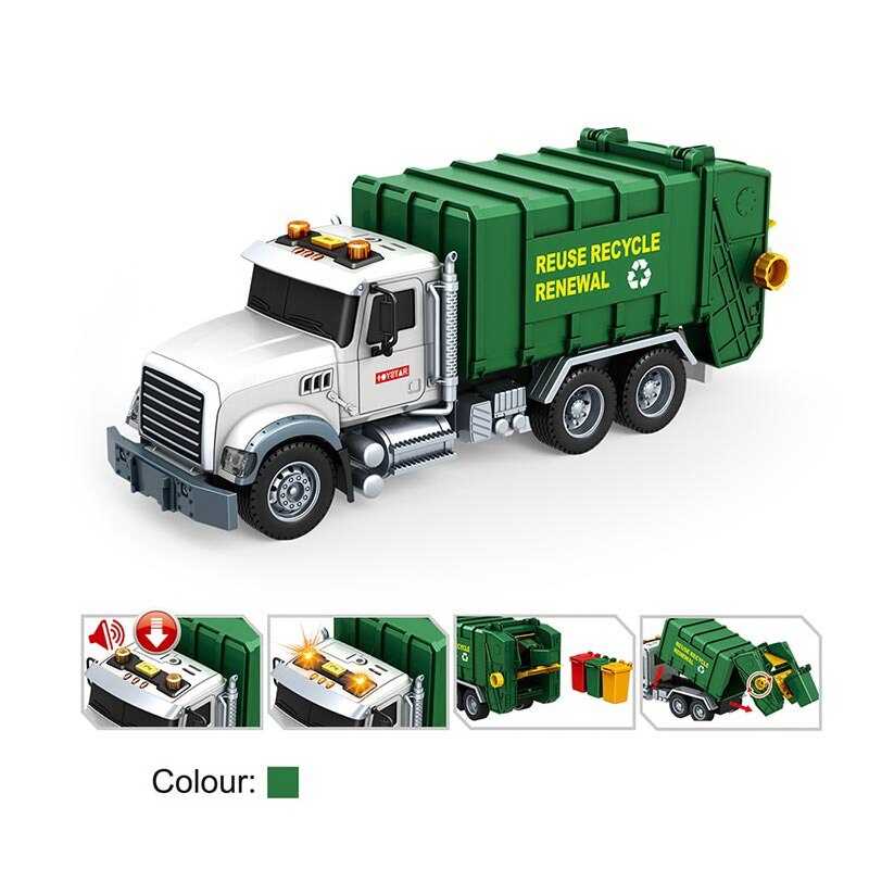 Спецтехніка 666-13 R (24) “Сміттєвоз”, інерція, гумові шини, підсвічування, 2 сміттєвий бак, звуки, рухливі елементи, на батарейках, в коробці Спецтехніка 666-13 R (24) “Сміттєвоз”, інерція, гумові шини, підсвічування, 2 сміттєвий бак, звуки, рухливі елементи, на батарейках, в коробці
