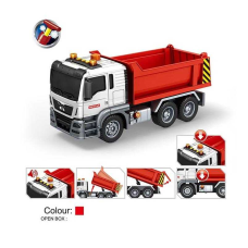 Спецтехніка 666-50 T (18) самоскид, на батарейках, підсвічування, звукові ефекти, інерційний механізм, механічне підіймання кузова, прогумовані колеса, в коробці