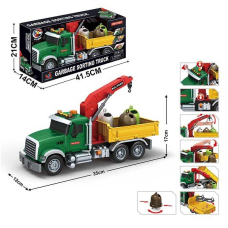 Спецтехніка 666-81 P (18) “Вантажівка”, інерція, звуки, підсвічування, гумові шини, рухливі елементи, помповий кран, в коробці