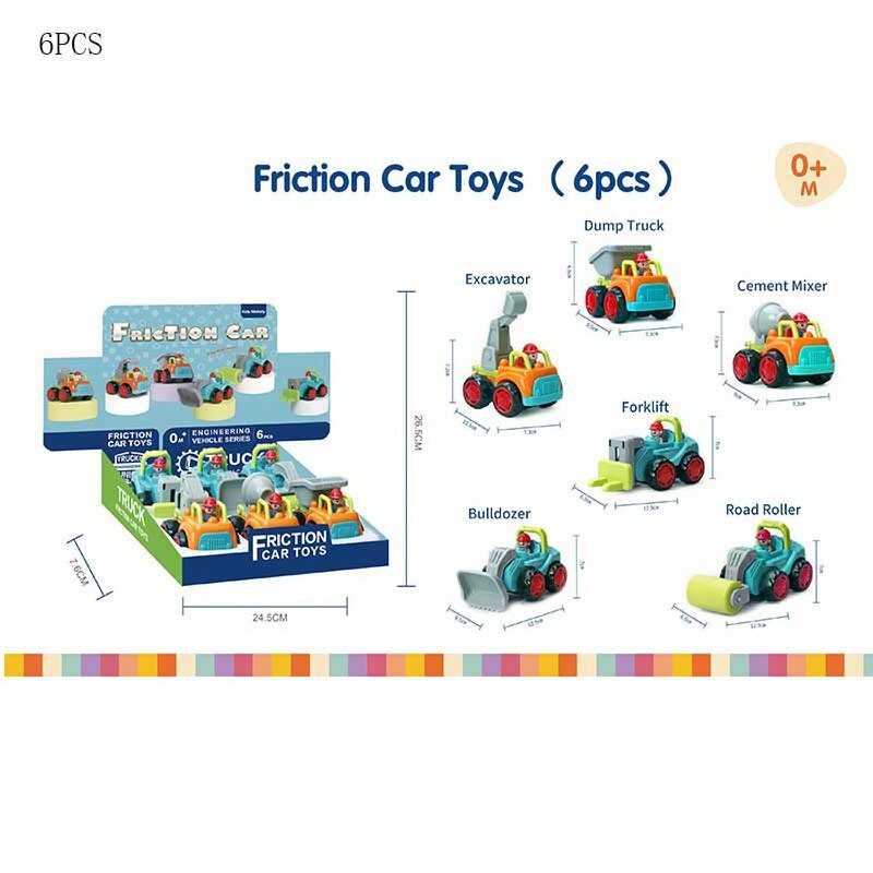 Спецтехніка 6670 (24) ЦІНА ЗА 6 ШТУК У БЛОЦІ, інерція, рухомі елементи, в коробці