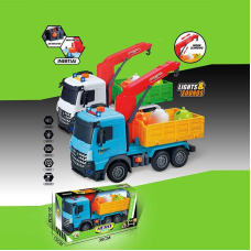 Спецтехніка 687-58 C (24/2) 2 кольори, вантажна машина, звук, підсвічування, інерція, гумові колеса, в коробці