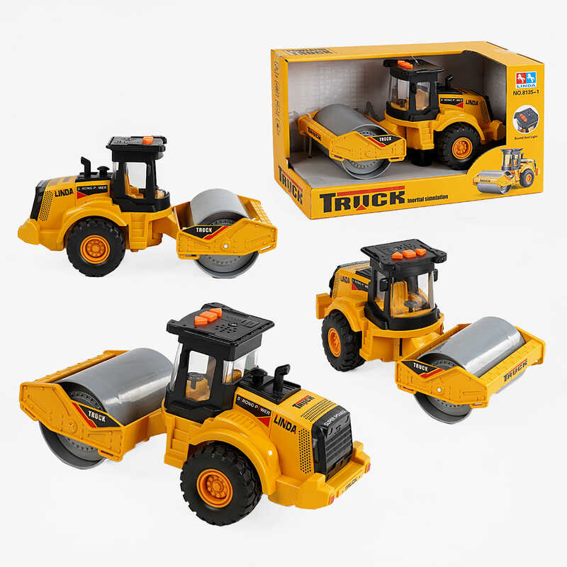 Спецтехніка 8135-1 (24/2) асфальтоукладач, інерційний механізм, гумові колеса, підсвічування, звукові ефекти, в коробці Спецтехніка 8135-1 (24/2) асфальтоукладач, інерційний механізм, гумові колеса, підсвічування, звукові ефекти, в коробці