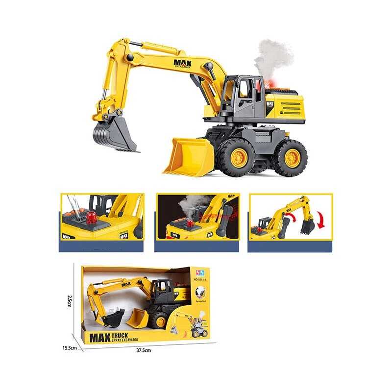 Спецтехніка 8151-1 (24/2) “Екскаватор”, на батарейках, звук, інерція, підсвітка, рухома кабіна та ківш, парогенерація, в коробці Спецтехніка 8151-1 (24/2) “Екскаватор”, на батарейках, звук, інерція, підсвітка, рухома кабіна та ківш, парогенерація, в коробці