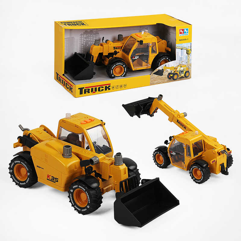 Спецтехніка 8155-1 (24/2) звук, підсвічування, гумові шини, рухливі елементи, в коробці