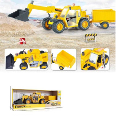 Спецтехніка 8158-1 (20/2) звуки, підсвічування, гумові шини, рухомі елементи, механічний підіймач, в коробці