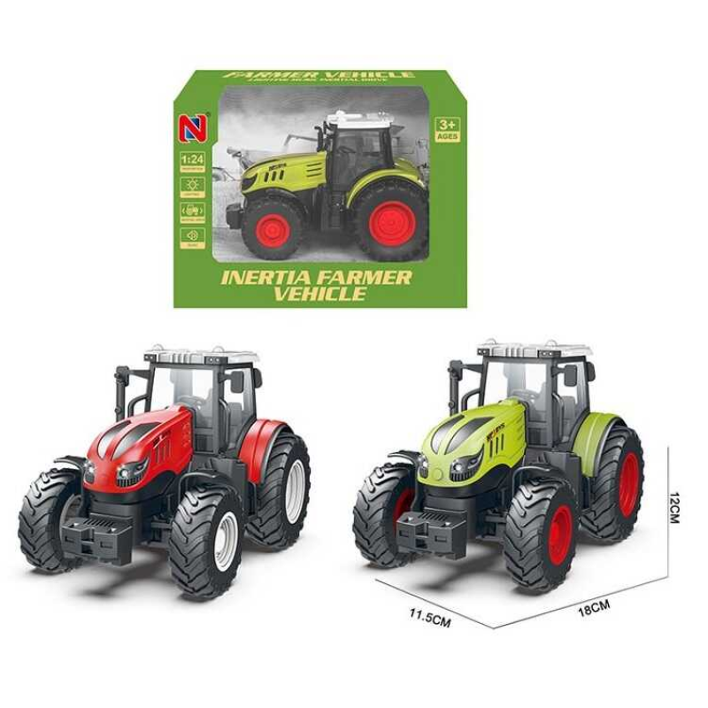 Спецтехніка 99-54 A (36) 2 кольори, “Трактор”, підсвічування, масштаб 1:24, гумові шини, звуки, інерція, на батарейках, в коробці Спецтехніка 99-54 A (36) 2 кольори, “Трактор”, підсвічування, масштаб 1:24, гумові шини, звуки, інерція, на батарейках, в коробці