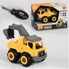 Спецтехніка 998-4 В (96) “Будівельний транспорт“, конструктор, 28 деталей, викрутка, в коробці