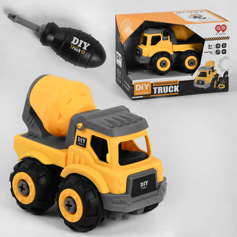 Спецтехніка 998-5 В (96) “Будівельний транспорт“, конструктор, 29 деталей, викрутка, в коробці