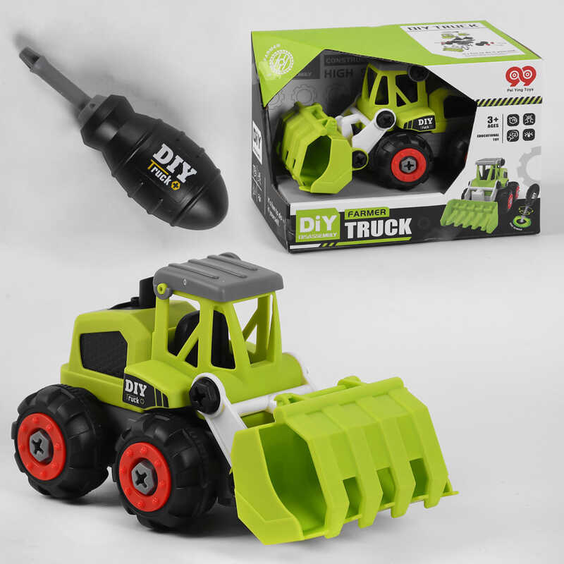 Спецтехніка 998-7 B (96) конструктор, 31 деталь, інерція, викрутка, в коробці