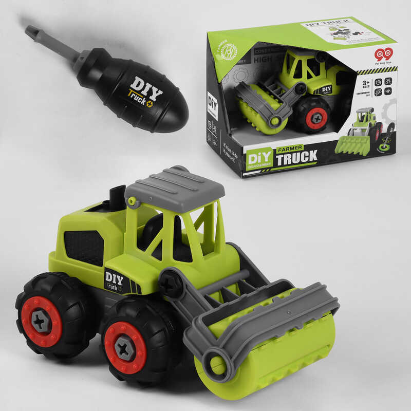 Спецтехніка 998-9 В (96) конструктор, 30 деталей, інерція, викрутка, в коробці