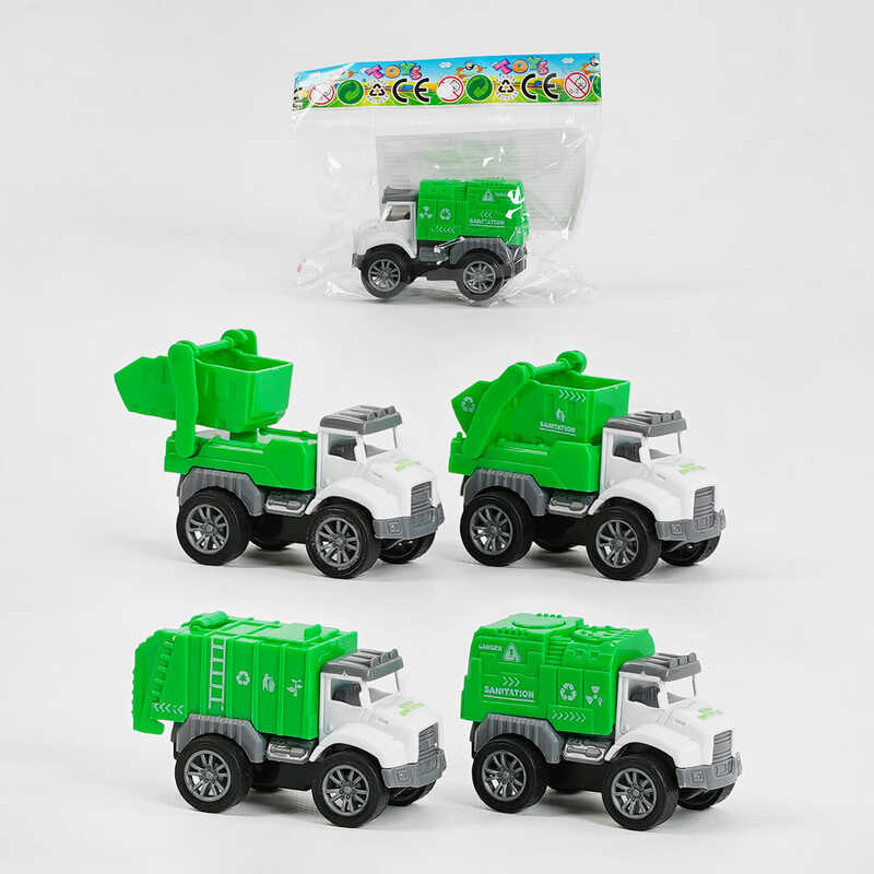 Спецтехніка GC 686 (864/2) 4 види, сміттєвоз, у пакеті