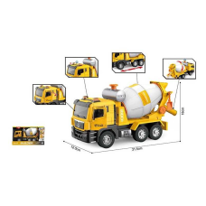 Спецтехніка WY 1111 A (18) на батарейках, підсвітка, звук, інерція, маштаб 1:10, довжина 31.5 см, обертовий барабан, в коробці