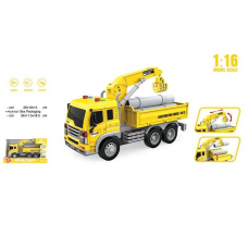 Спецтехніка WY 300 C (24) будівельна вантажівка, масштаб - 1:16, підсвічування, звукові ефекти, інерційний механізм, рухомі деталі, гумові шини, аксесуари, в коробці