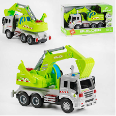 Спецтехніка WY 311 D (24) “Автоекскаватор“, світло, звук, 4 активні кнопки, рухоме нависне обладнання, у коробці