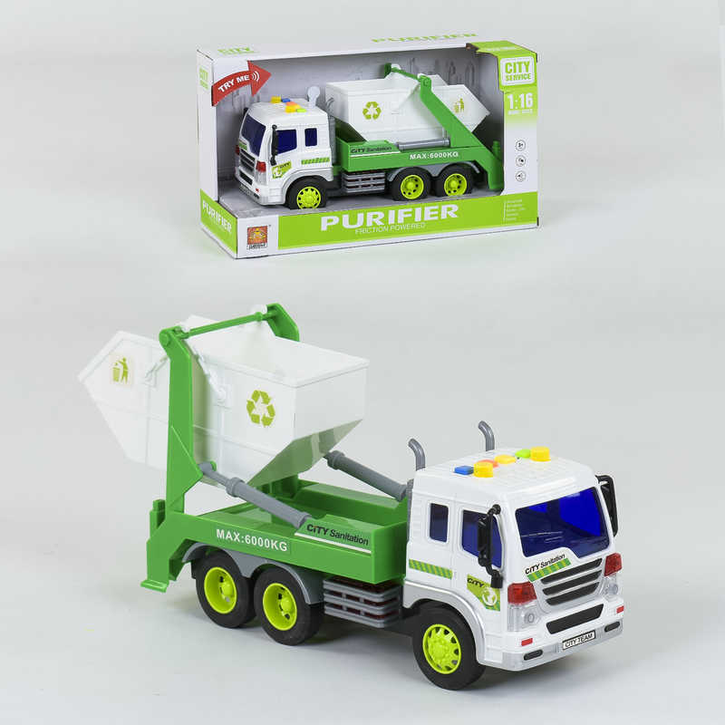 Спецтехніка WY 320 B “Сміттєвоз“ (24) інерція, світло, звук, в коробці