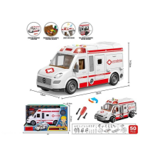 Спецтехніка YW 8088 C (24/2) “Швидка допомога“, звуки, підсвічування, інерція, конструктор, викрутка, в коробці