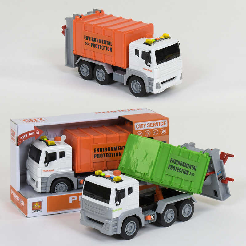 Спецтехніка з повітряною помпою WY 820 A / WY 820 B (18) 2 кольори, світло, звук, інерція, масштаб 1:12, в коробці