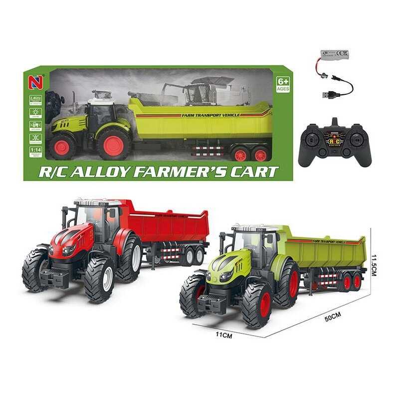 Спецтехніка на радіокеруванні 99-58 D (16) 2 кольори, масштаб 1:14, металопластик, гумові шини, підсвічування, акум. 3.7V, пульт 2.4G, USB-кабель, режим демонстрації, в коробці