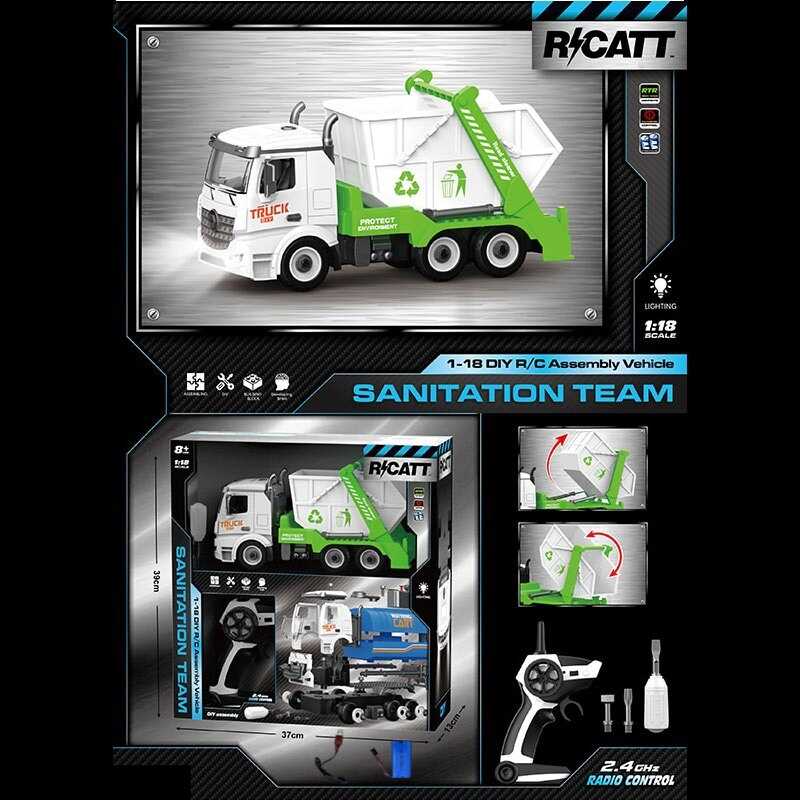 Спецтехніка на радіокеруванні YWS 982 F (12/2) DIY, масштаб - 1:18, пульт 2,4 GHz, акумулятор 3,7 V, підсвічування, платформа для конструктора, викрутка, в коробці