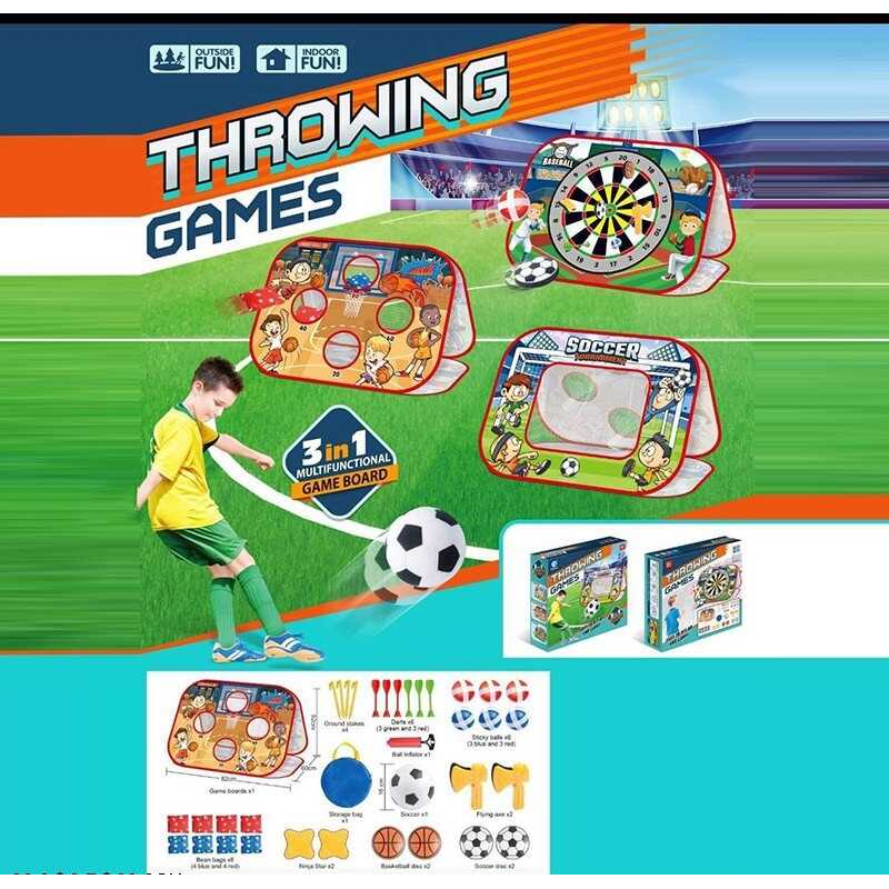 Спортивні ігри 2888-20 (12) футбол, м’яч, мішень, дартс, дротики, насос, в коробці