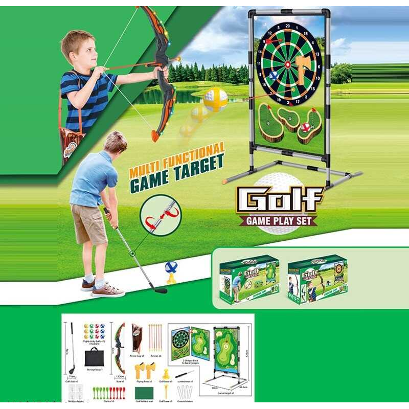 Спортивні ігри 7888-35 A (6) підсвічування, гольф, дартс, лук, стріли, дротики, сумка, ключка, в коробці
