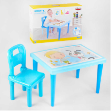 Стіл зі стільчиком 03-516 (4) БЛАКИТНИЙ, в коробці