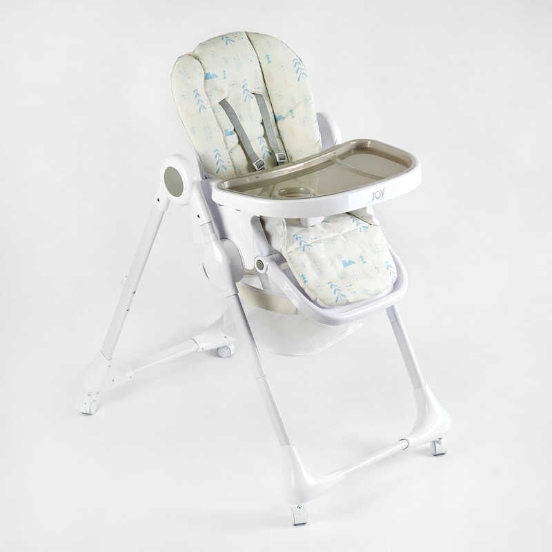 Стільчик для годування Joy K-11058 (1) мягкий чохол ПВХ, 4 колеса, з’ємний столик, кошик, в коробці