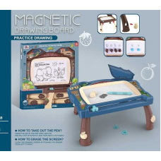 Столик CJ 6011-1 PM (48/2) 2 кольори, магнітна дошка, 6 штампів, в коробці, ВИДАЄТЬСЯ МІКС ВИДІВ