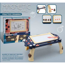 Столик для малювання CJ 6001-1 PM (48/2) “Локомотив“, магнітна дошка, штампи, в коробці