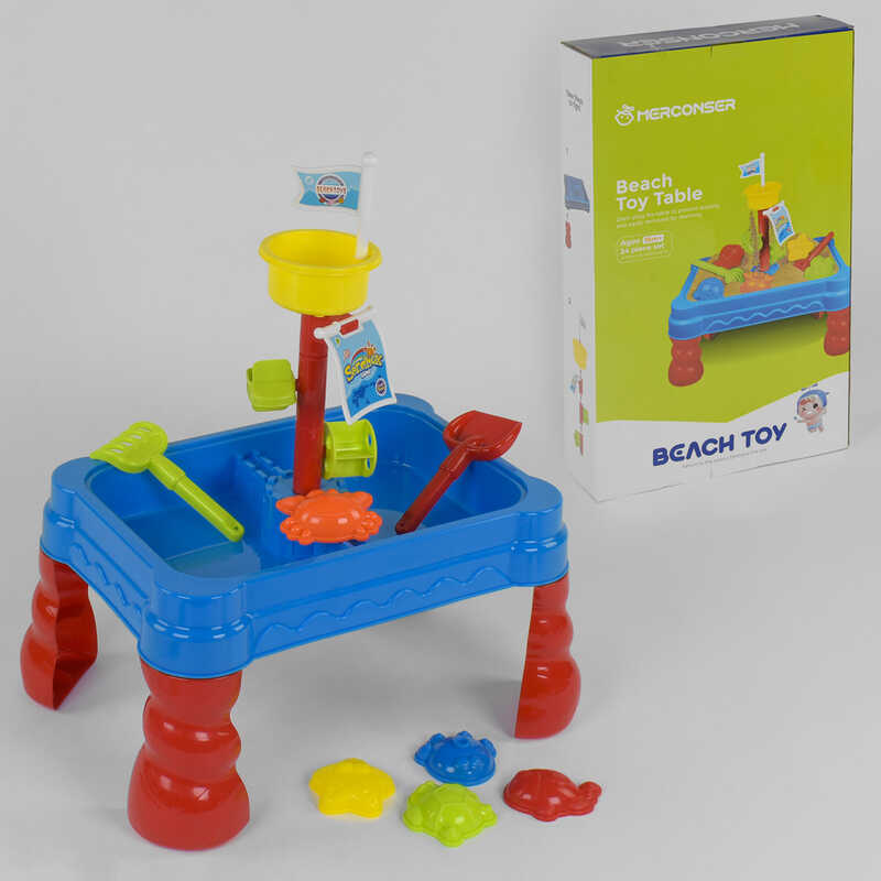 Столик для піску і води 107 (8) 24 ел., в коробці