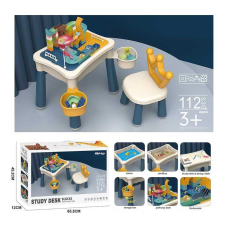Столик з конструктором 8008 (6) 106 елементів, стіл 77х53х45 см, стілець, дошка для малювання, в коробці