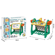 Столик з конструктором S 075 (4) дошка, маркери, стелаж, конструктор з кульками, в коробці