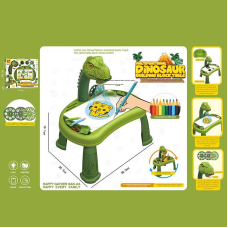 Столик з проєктором J 9003 (14/2) 3 диски, багаторазове малювання, фломастери, конструктор, гра з кулькою, альбом, в коробці