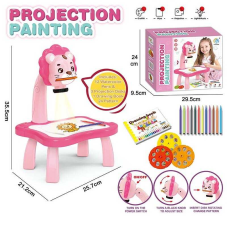 Столик з проєктором YM 2301 A (36/2) “Тигр” 3 диски, фломастери, серветка, на батарейках, альбом, в коробці
