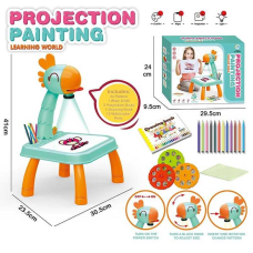 Столик з проєктором YM 2306 (36/2) 3 диски, фломастери, серветка, на батарейках, музика, підсвітка, в коробці